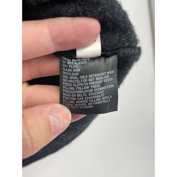 Uniqlo 100% Wool Charcoal‎ Gray Wool Cardigan Pockets Size XL Capsule Classic - Picture 4 of 5